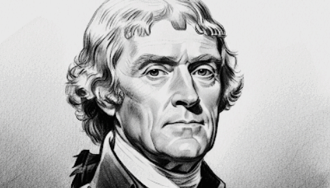 Drawing of Thomas Jefferson